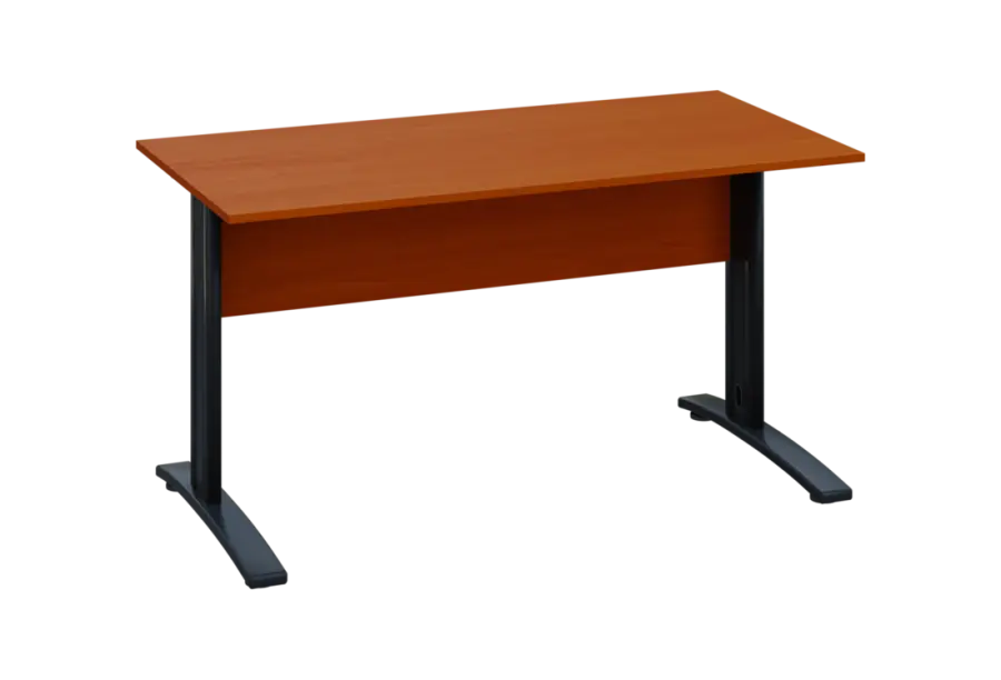 EPK 17 - 14 stůl kancelářský, kovová podnož černá, deska 18 mm, široký 1400 mm, třešeň šumavská